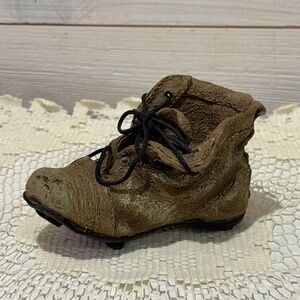 Vintage Handmade Resin Collectible 1920s Style Boot Signed By P.I.S.C